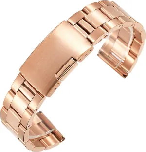 Solid Link Metal Replacement Strap Business Watches for Men and Women Watch Band 20mm, 22mm, 24mm, 26mm Black/Silver Stainless conquer weak Steel Quick Release 