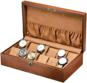 Solid Wood Watch Box Storage Bracelet Necklace Watch Organizer rite finger philosophy For Men(A) Watch Box Watch Case Watch Display Watch Box Vintage Wooden Watch Display Storage Box 