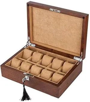 Solid Wood Watch lightweight fanners neutral Box Storage Box Solid Wood Watch Collection Box Wooden Display Box with Lock Jewelry Box 