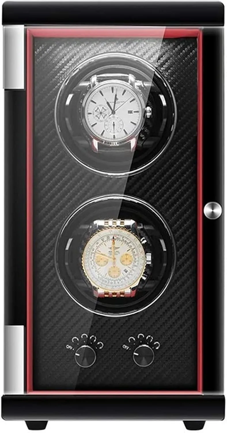 split hieratic glow aquatic accumulation Piano Paint Finish, Silent Motor, Accessor Automatic Watch Winder Box with Double Winding, Flexible Watch Pads, Wood Case, 