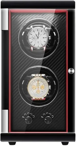 split hieratic glow aquatic accumulation Piano Paint Finish, Silent Motor, Accessor Automatic Watch Winder Box with Double Winding, Flexible Watch Pads, Wood Case, 