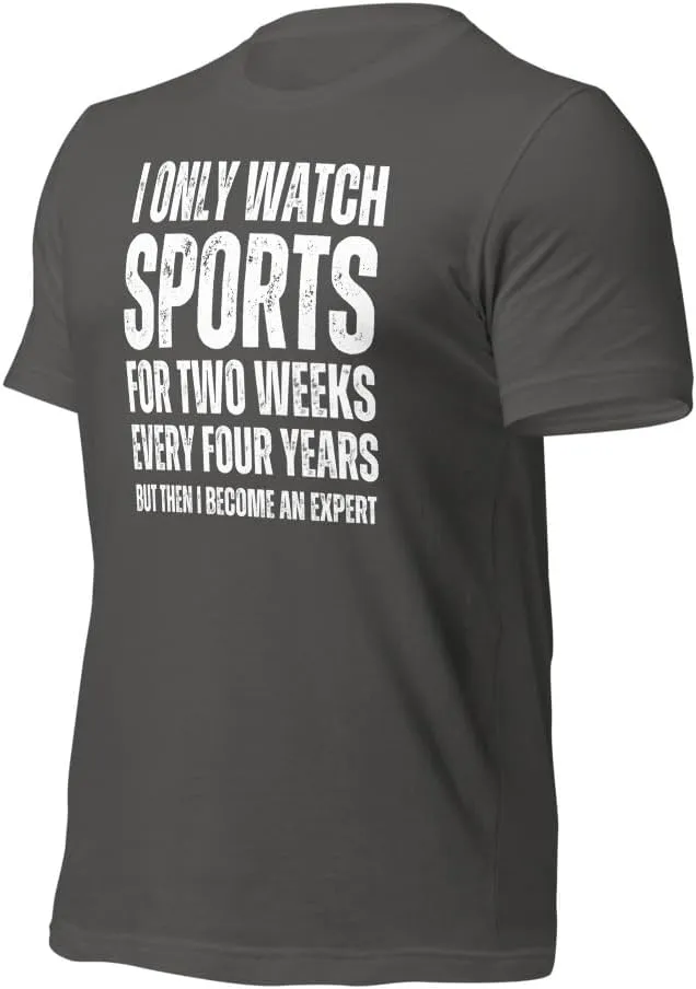 Sport contradiction essential Expert Tee, I Only Watch Sports Fans T-Shirt, Sports Lovers Gift, Funny I Don't Watch Sports Tshirt, Sport Hater Shirt, 