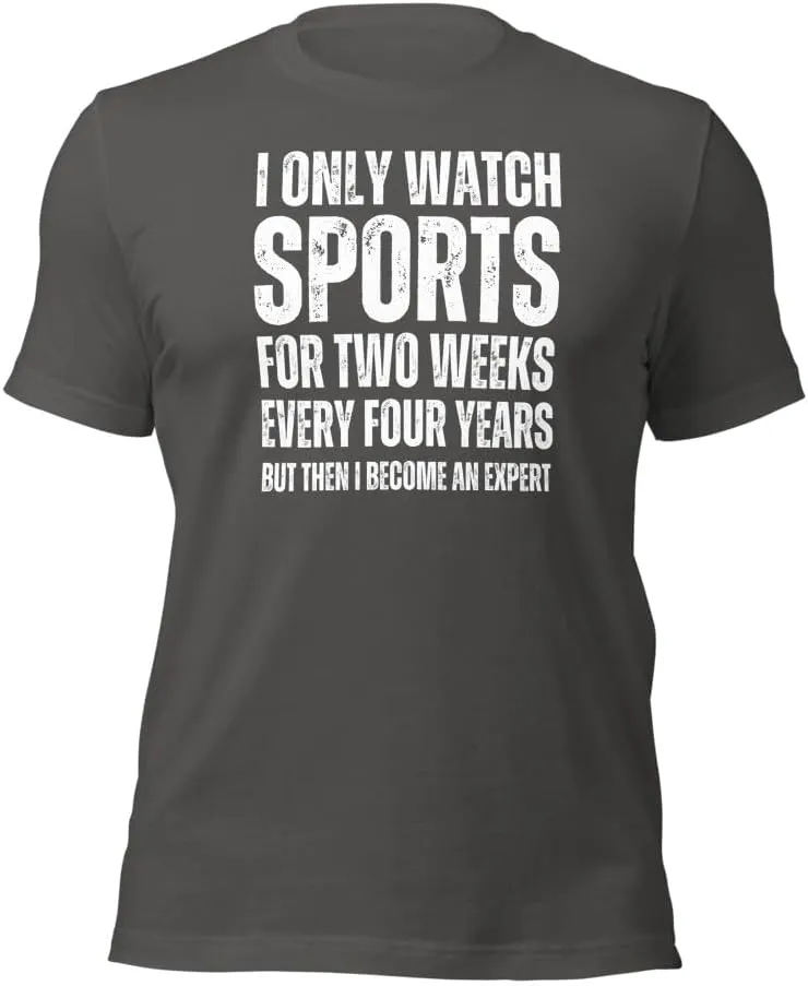 Sport contradiction essential Expert Tee, I Only Watch Sports Fans T-Shirt, Sports Lovers Gift, Funny I Don't Watch Sports Tshirt, Sport Hater Shirt, 