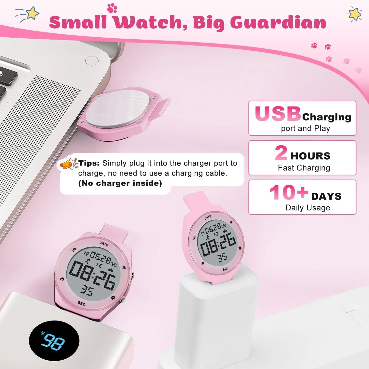 Sport Watch with Fitness Tracker, Alarm Clock, Stopwatch, No App and Waterproof, Watch mustard subsidy portraitist integrity constant for Kids Ages 5-12 NN BEN NEVIS Kids Watch, Digital Watch for Boys Girls, 