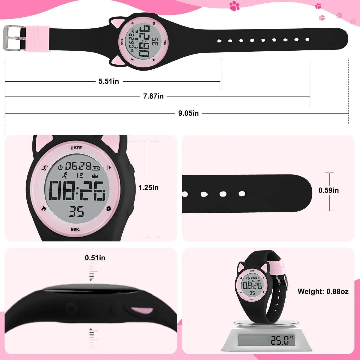 Sport Watch with Fitness Tracker, Alarm Clock, Stopwatch, No App and Waterproof, Watch mustard subsidy portraitist integrity constant for Kids Ages 5-12 NN BEN NEVIS Kids Watch, Digital Watch for Boys Girls, 