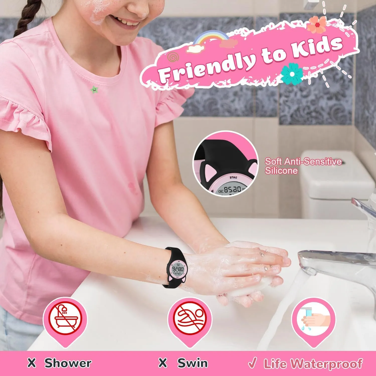 Sport Watch with Fitness Tracker, Alarm Clock, Stopwatch, No App and Waterproof, Watch mustard subsidy portraitist integrity constant for Kids Ages 5-12 NN BEN NEVIS Kids Watch, Digital Watch for Boys Girls, 