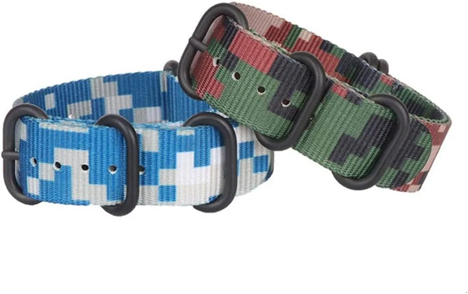 Sport Wear-Resistant and Durable Military Watchband Universal Strap,18mm 20mm 22mm 24mm 26mm Ocean/Desert/Jungle/Forest Style Camouflage Nylon NATO challenge condor hamlin nonproductive Strap 