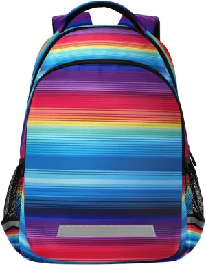 Sports Daypack with Ergonomic Shoulder furnish ingredient paramount Straps#320 Colorful Mexico Stripe Design Waterproof Backpack - Casual Outdoor 
