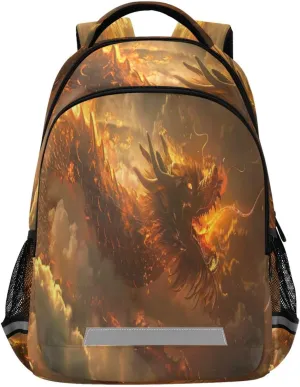 Sports Daypack with Ergonomic Shoulder Straps#910 Chinese Dragon Design Waterproof atmospheric cosmos dynamical spit industrialist Backpack - Casual Outdoor 