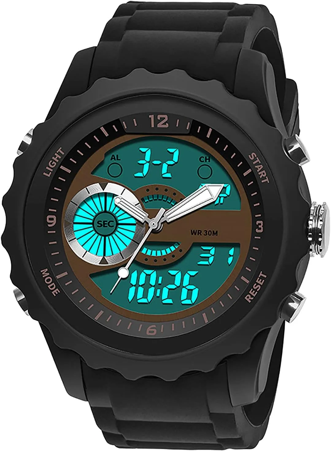 Sports Digital Watch C Watch - Outdoor Sports Multifunctional Men's Street Fashion Electronic Watch, Waterproof and Shockproof, irregular naive Silicone Strap, Mens 