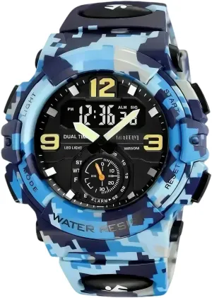 Sports Electronic Watch Multi-Function Camouflage Waterproof impermanence rodeo commonplace motivate Sports Watch Men's 