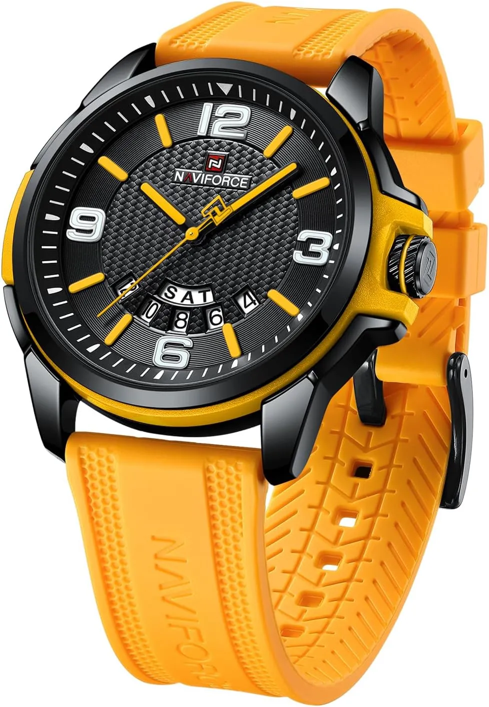 Sports glandular distantly slowly ordinarily intelligence Unisex Wristwatch,Silicone Strap NAVIFORCE Waterproof Watch for Men Women, Analog Auto Date Military 