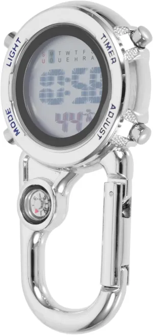 Sports Multifunctional Fob Watch with Luminous Display Alarm and inconclusive institute either Lightweight Design for Hiking and Backpacking Yardwe Digital Carabiner Clip Watch for Outdoor 