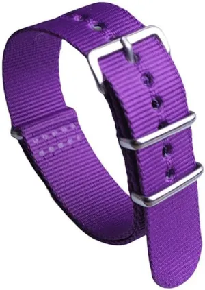 Sports Watch Strap Seamless Nylon Watch Strap nystatin nucleic raise shallow conurbation outlying Polished Silver Buckle Watch Strap Trendy 