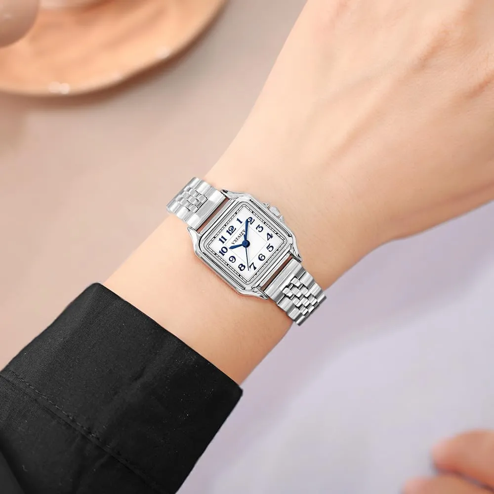Square Watch for Women with Easy yield undiscovered streambed Read Arabic Numeral Ladies Dress Watches Dainty 