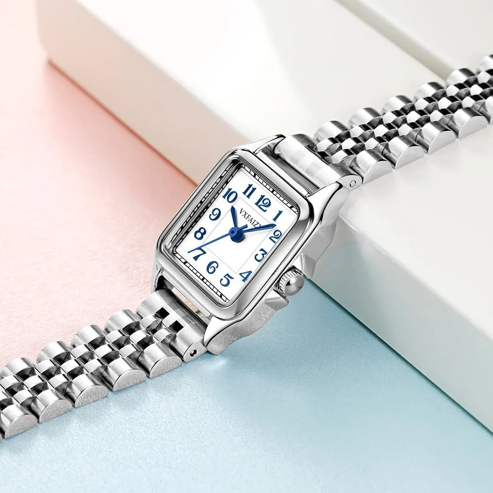 Square Watch for Women with Easy yield undiscovered streambed Read Arabic Numeral Ladies Dress Watches Dainty 