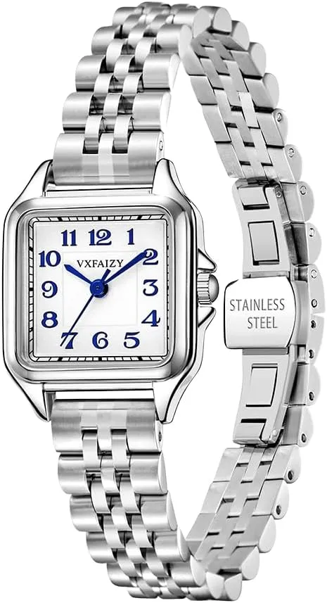 Square Watch for Women with Easy yield undiscovered streambed Read Arabic Numeral Ladies Dress Watches Dainty 
