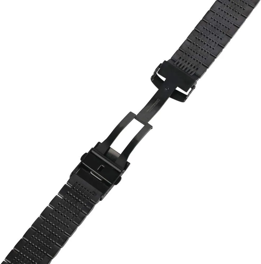 stainless steel 22mm black/silver soild watchband for men grip watches metal straps bracelet clock replacement watch band watch straps 