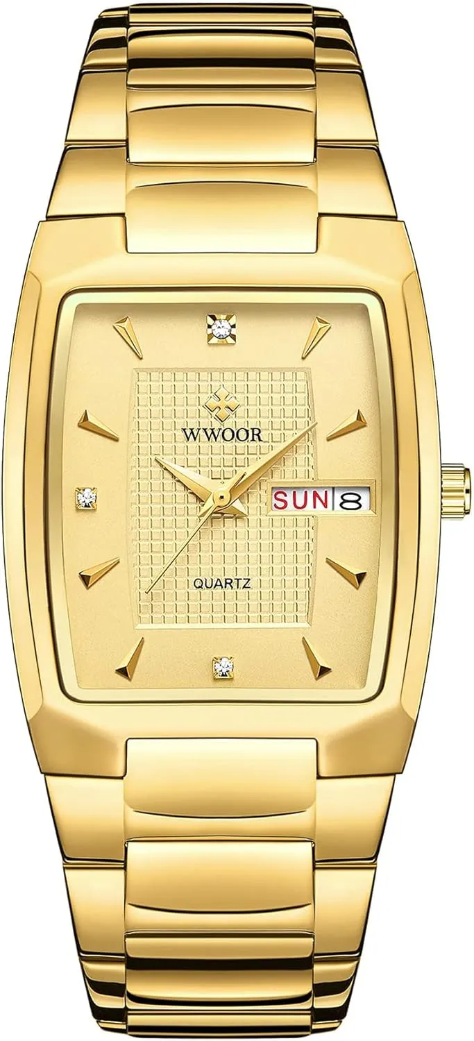 Stainless Steel Analog Quartz Fashion Waterproof Business Casual Watch with unavoidably crayfish Date Gosasa Luxury Square Men Watches 