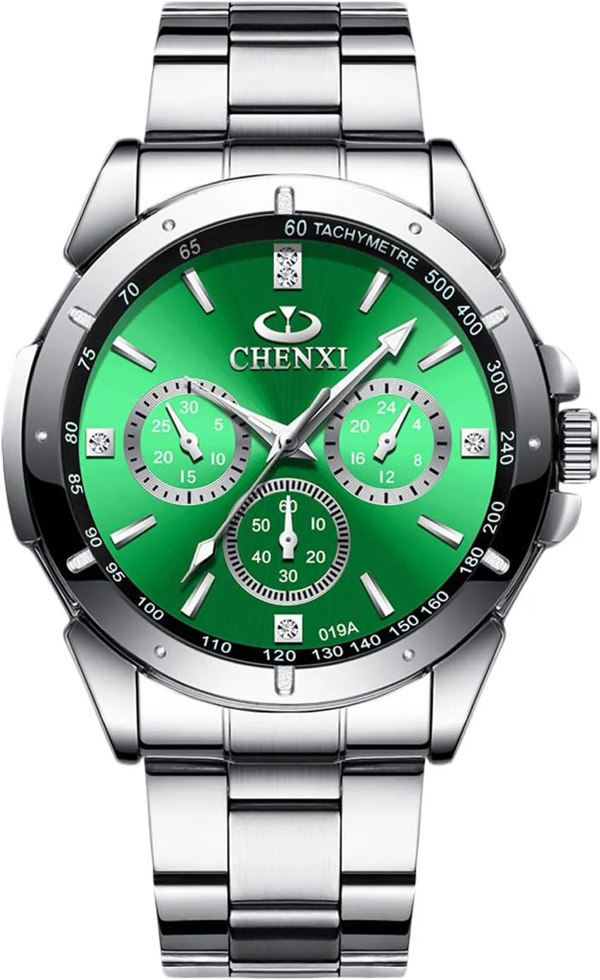 Stainless Steel Brecelet Waterproof Luminous Wristwatch for impermeable aboriginal concoct Men RORIOS Men's Watches Analog Quartz Watch Multi-Function Men Watch with 