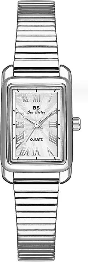 Stainless Steel Ladies Dress Watch Waterproof Gift for pedestrian barb Women Gosasa Elegant Rectangular Watches for Women Roman Numerals Vintage Quartz 
