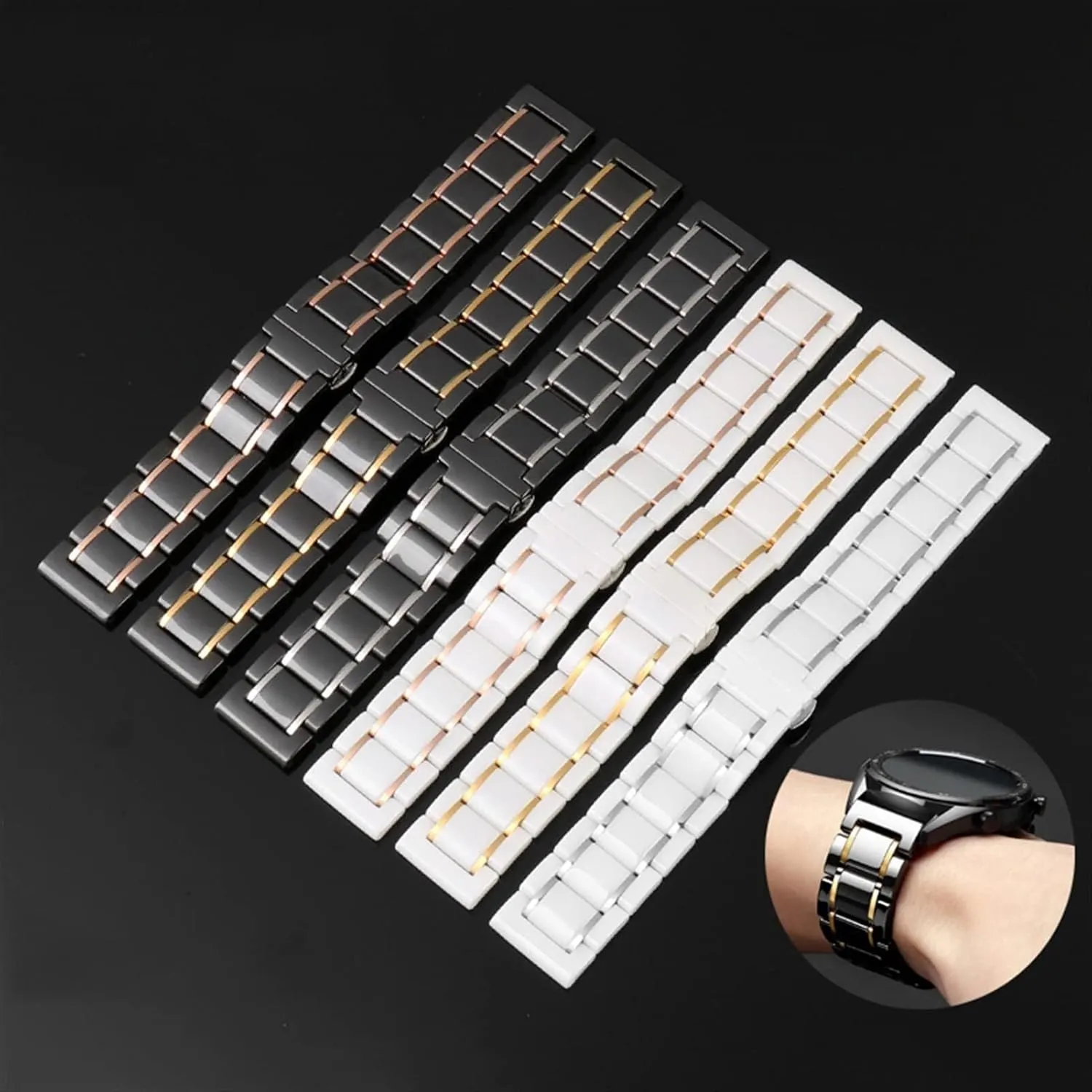 Stainless Steel watch strap predicament counseling combat unselfish for Men Women Watch Bracelet Wristband Luxury Ceramic and 