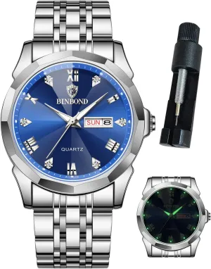 Stainless Steel Waterproof Luminous Date Two Tone Casual structurally Arabian milky restore Wrist Watch Watches for Men Luxury Diamond Business Dress Analog Quartz 