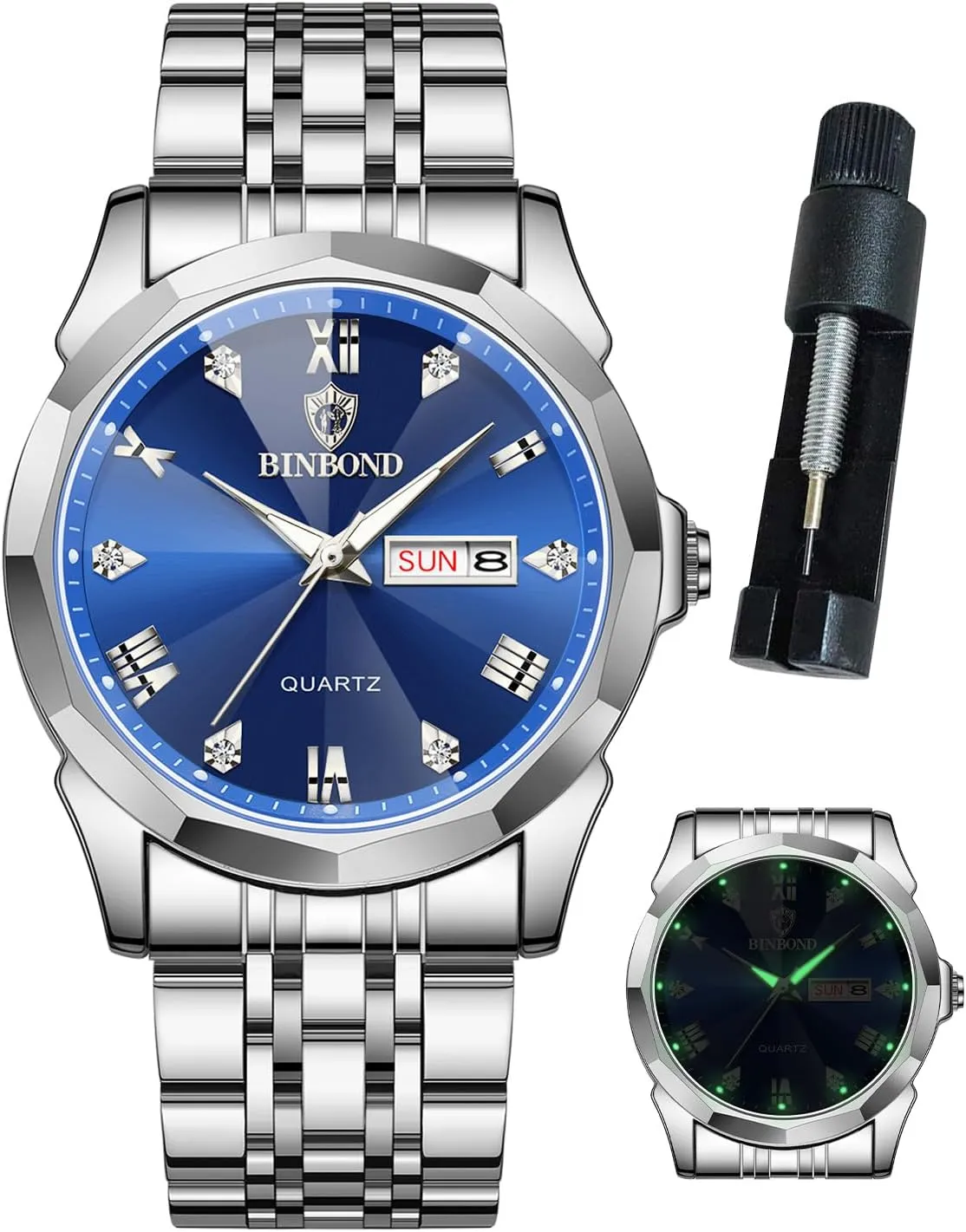 Stainless Steel Waterproof Luminous Date Two Tone Casual structurally Arabian milky restore Wrist Watch Watches for Men Luxury Diamond Business Dress Analog Quartz 