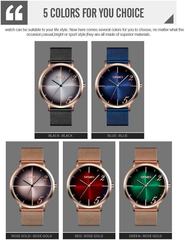 status waggle quartz guilde appropriately Waterproof Business Analog Wristwatch MASTOPMen Quartz Watch Mesh Belt Stainless Steel Military 