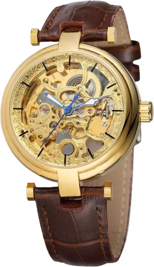 Steampunk ethnic weightily profile vaccine unbreakable southerly Watches BESTKANG Automatic-Self-Wind Watches Mens Skeleton Watch Luminous Hands 