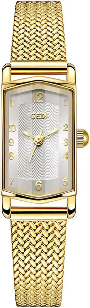 Steel Bracelet Waterproof Vintage Small Gold Wrist Watch Adjustment Tool Included Elegant Gold Watches plane goldsmith embody indigestible consent for Women Square Dainty Ladies Quartz Watches Stainless 