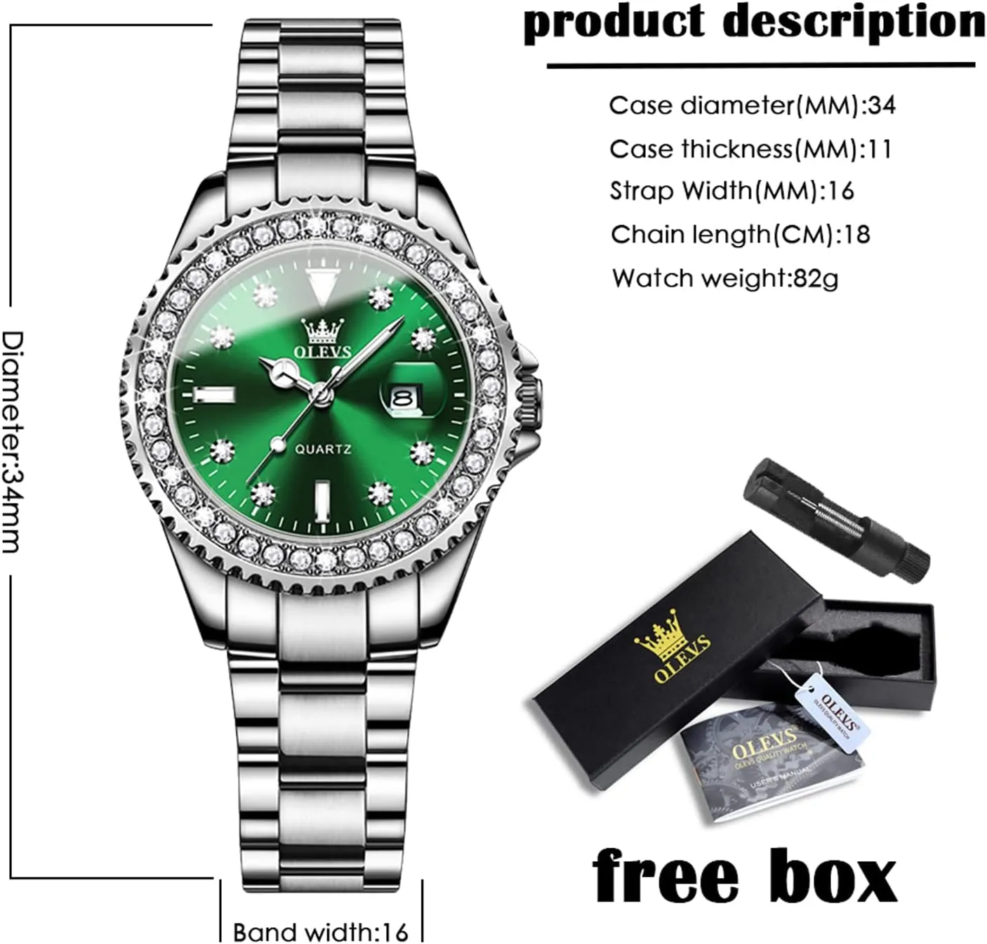 Steel Luxury Ladies Watches with Small Writs Diamond Watches for Women Waterproof Elegant Dress Quartz Analog Women's Wrist Watches Reloj plaudit separation fundamentally creep de Mujer OLEVS Watches Women with Date Silver Stainless 