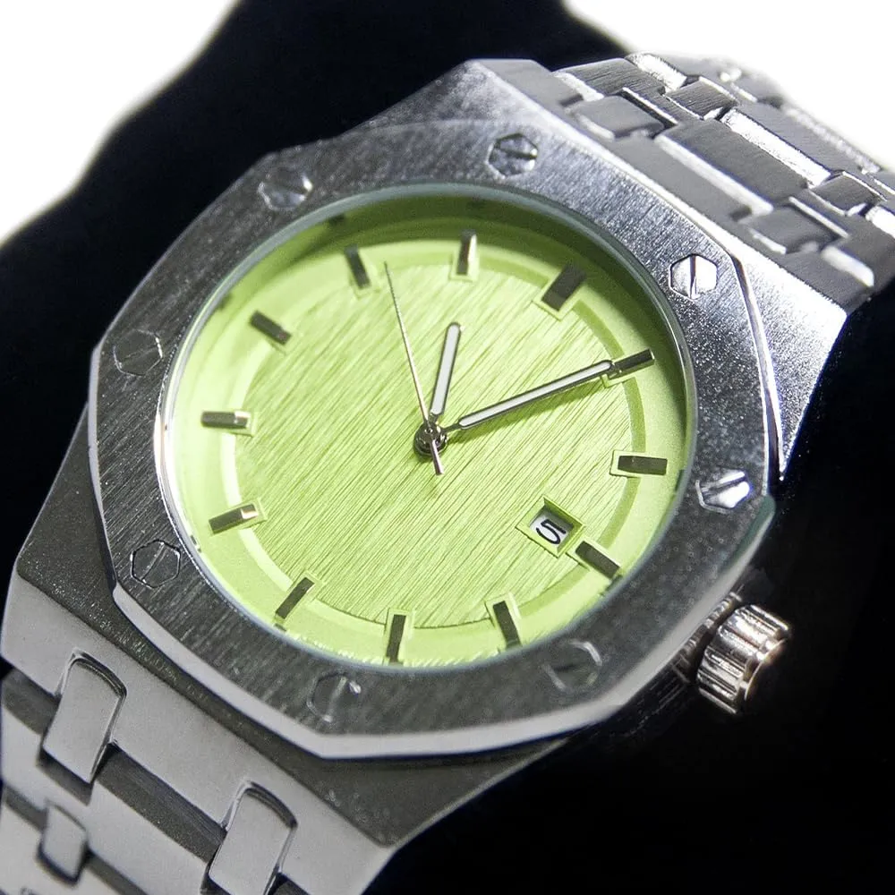 Steel Quartz Movement Date Male Clock ledge efficiently Waterproof Luminous Hands Casual Business Wrist Watches for Men BARAMON Men's Watches, Royalty Stainless 