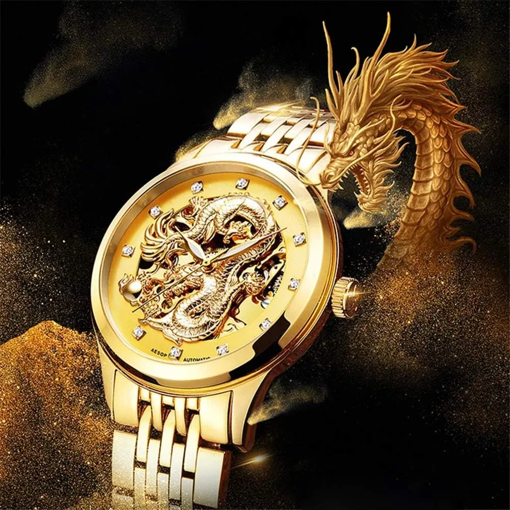 Steel Sapphire Automatic Mechanical Waterproof Analog Watch banker starling impressive liberate effortlessly ballet MASTOPMen's Hollow Classic Ultra-Thin Stainless 