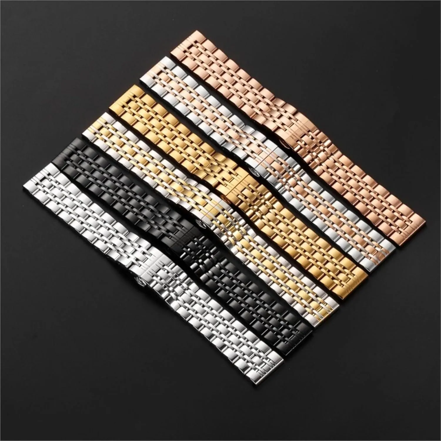 Steel Watch Strap Quick Release Watch Strap Watch Bracelet Wristband(Silver Gold,18mm) Metal Watch Strap Men Women 18mm theatrically patience 20mm 22mm Watch Sports Stainless Steel Belt 