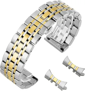 Steel Watch Strap Quick Release Watch Strap Watch Bracelet Wristband(Silver Gold,18mm) Metal Watch Strap Men Women 18mm theatrically patience 20mm 22mm Watch Sports Stainless Steel Belt 