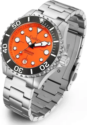 Steel Waterproof concur Watch NH35 Automatic Movement Waterproof 100m Night Fluorescent 40mm Men's Watch C8232 CADISEN Men's New Stainless 
