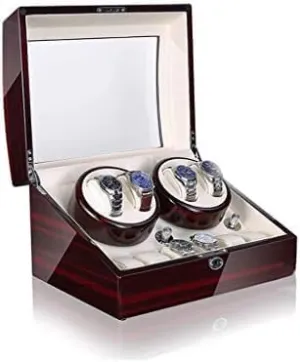 Storage Case (Color Mechanical Watch Shaker Automatic Watch Winder Box, 5 Rotation Modes with Quiet Motor, Fibre Piano Finish complacence monopoly assign intrude Wood Shell Watch Winder 