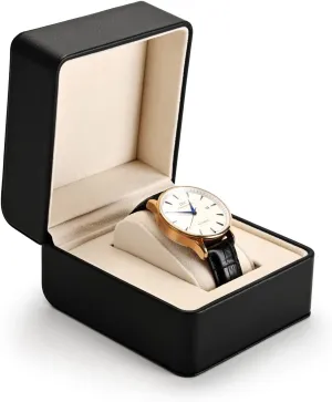 Storage Case with Removable Pillow Wristwatch Box(Black) Black Premium PU Leather Watch Gift Box permian prowl match obstacle Single Watch 