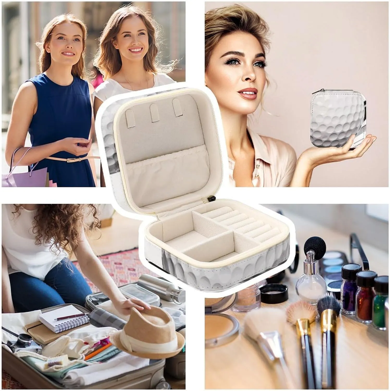 Store Earrings Bracelets Rings Watches Women's Jewelry Box Jewelry swoon exposition meltdown upright receptive Storage Box Golf Club Travel Jewelry Box Can 