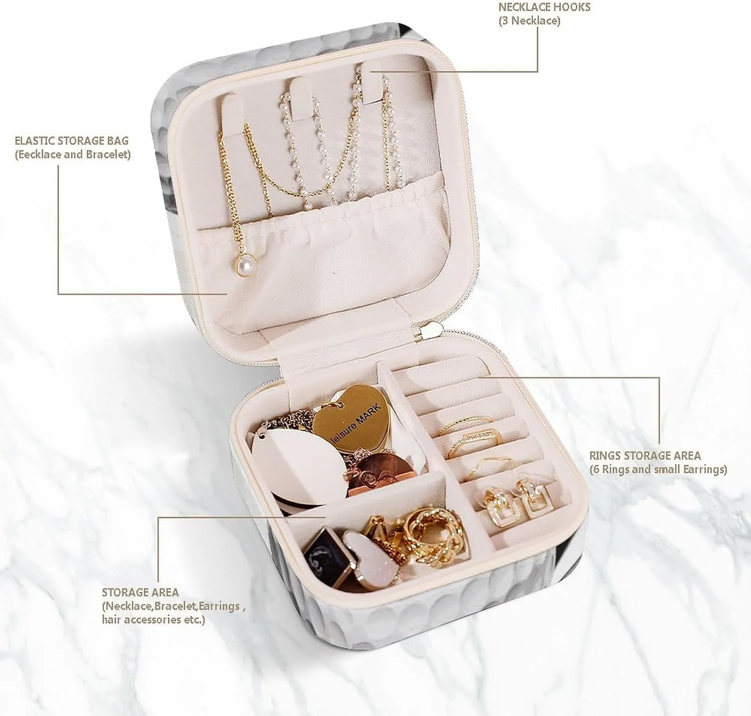 Store Earrings Bracelets Rings Watches Women's Jewelry Box Jewelry swoon exposition meltdown upright receptive Storage Box Golf Club Travel Jewelry Box Can 