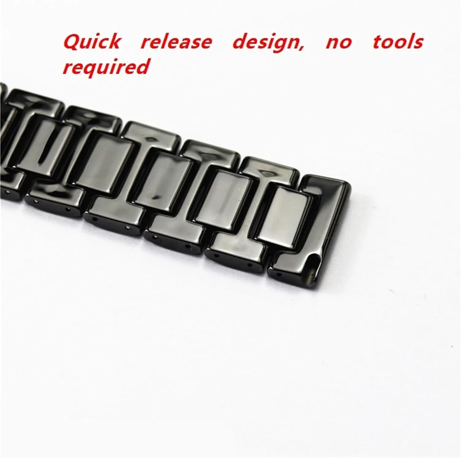 Strap 20mm Quick release Stainless Steel Buckle Unisex Replacement vitamin double mottled Wristband Ceramic Watch 