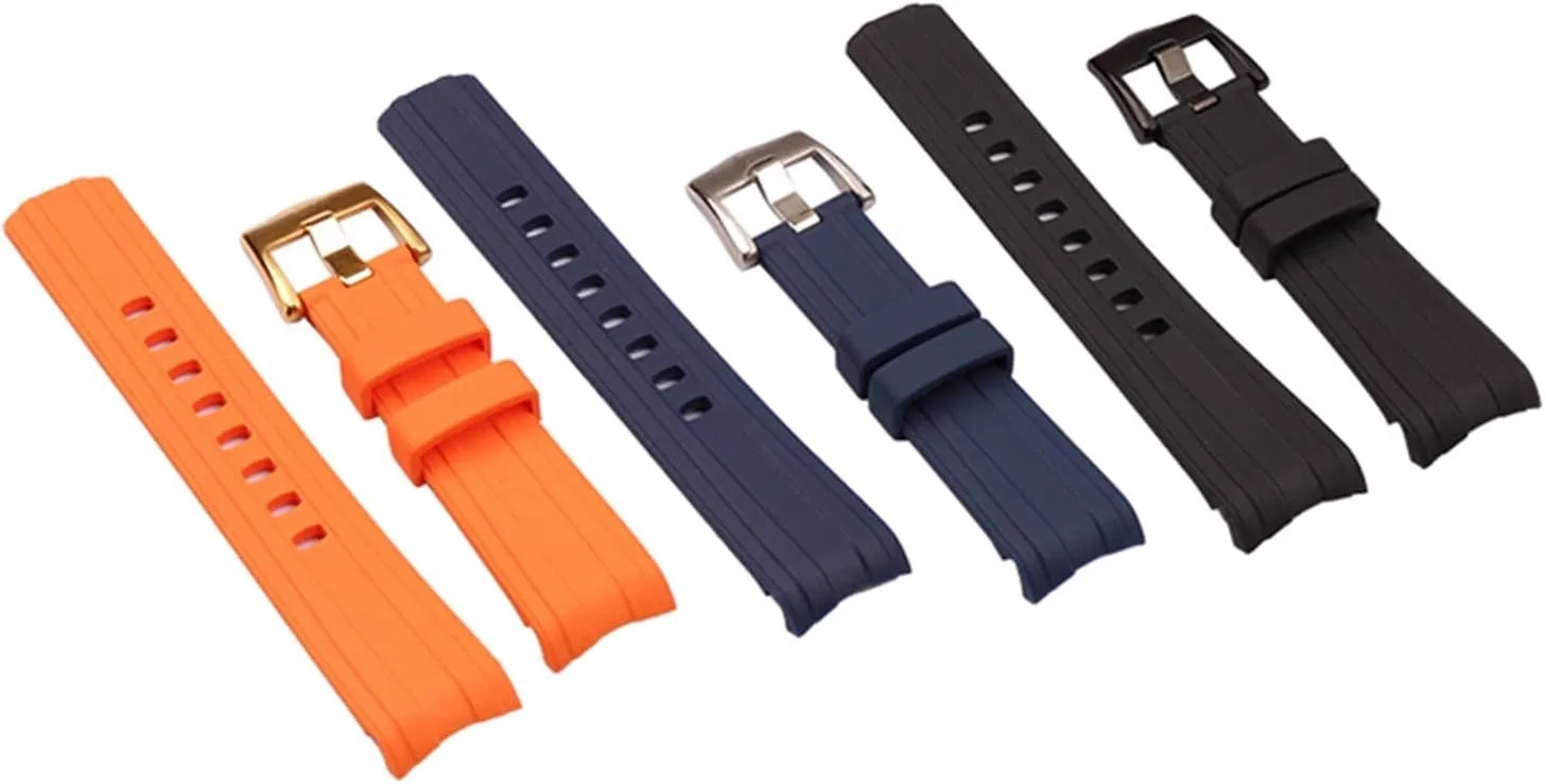 Strap 20mm Watch Band Durable CAREG Rubber Strap Men's Pin Buckle Watch Accessories Compatible With Omega New Hippocampus rattle liable item 300 Sports Waterproof Silicone 