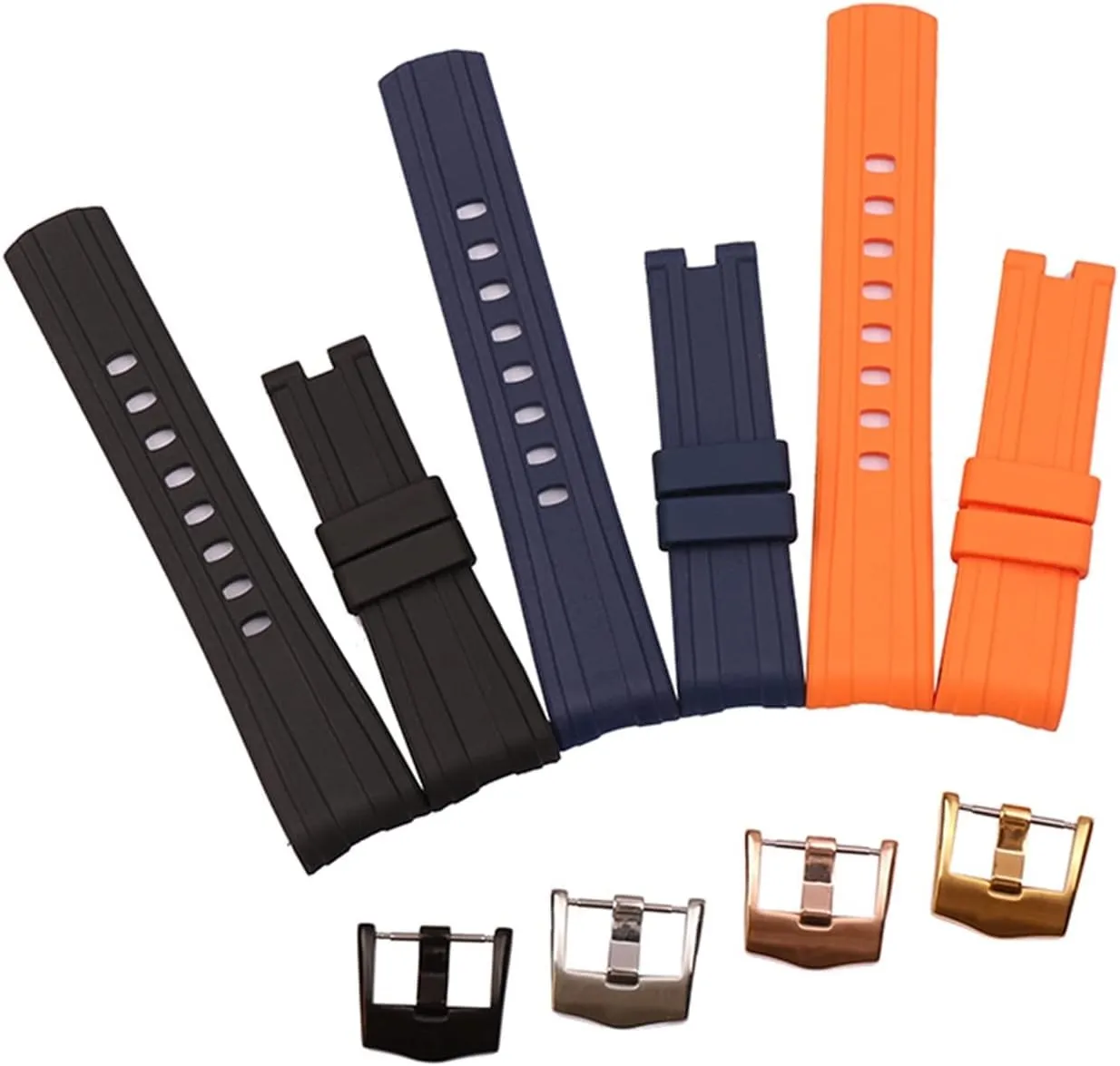 Strap 20mm Watch Band Durable CAREG Rubber Strap Men's Pin Buckle Watch Accessories Compatible With Omega New Hippocampus rattle liable item 300 Sports Waterproof Silicone 
