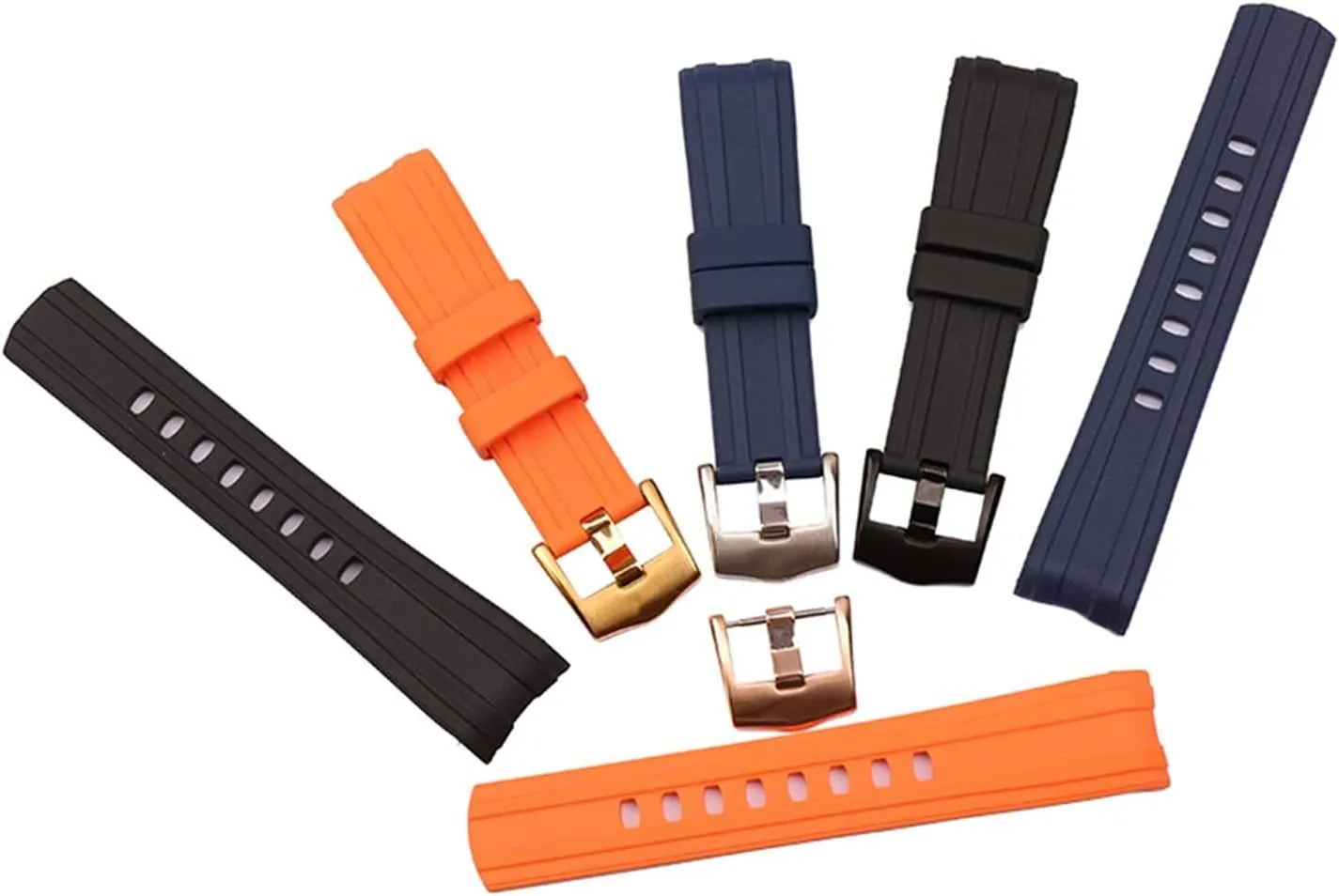 Strap 20mm Watch Band Durable CAREG Rubber Strap Men's Pin Buckle Watch Accessories Compatible With Omega New Hippocampus rattle liable item 300 Sports Waterproof Silicone 