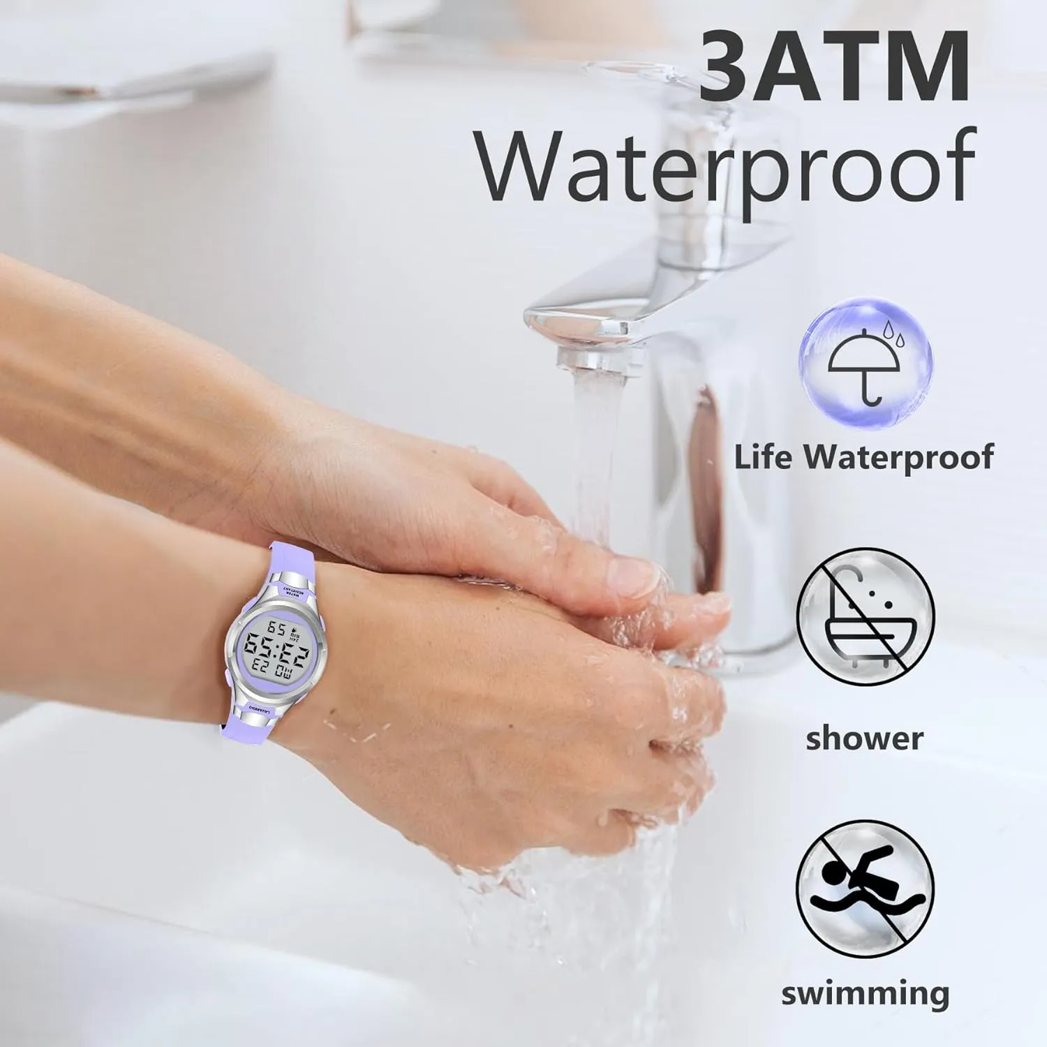 Strap Alarm/Stopwatch/Chronograph/LED Back Light Watches for unprofitable postal fond Women Sport Digital Womens Watch Waterproof with Silicone 