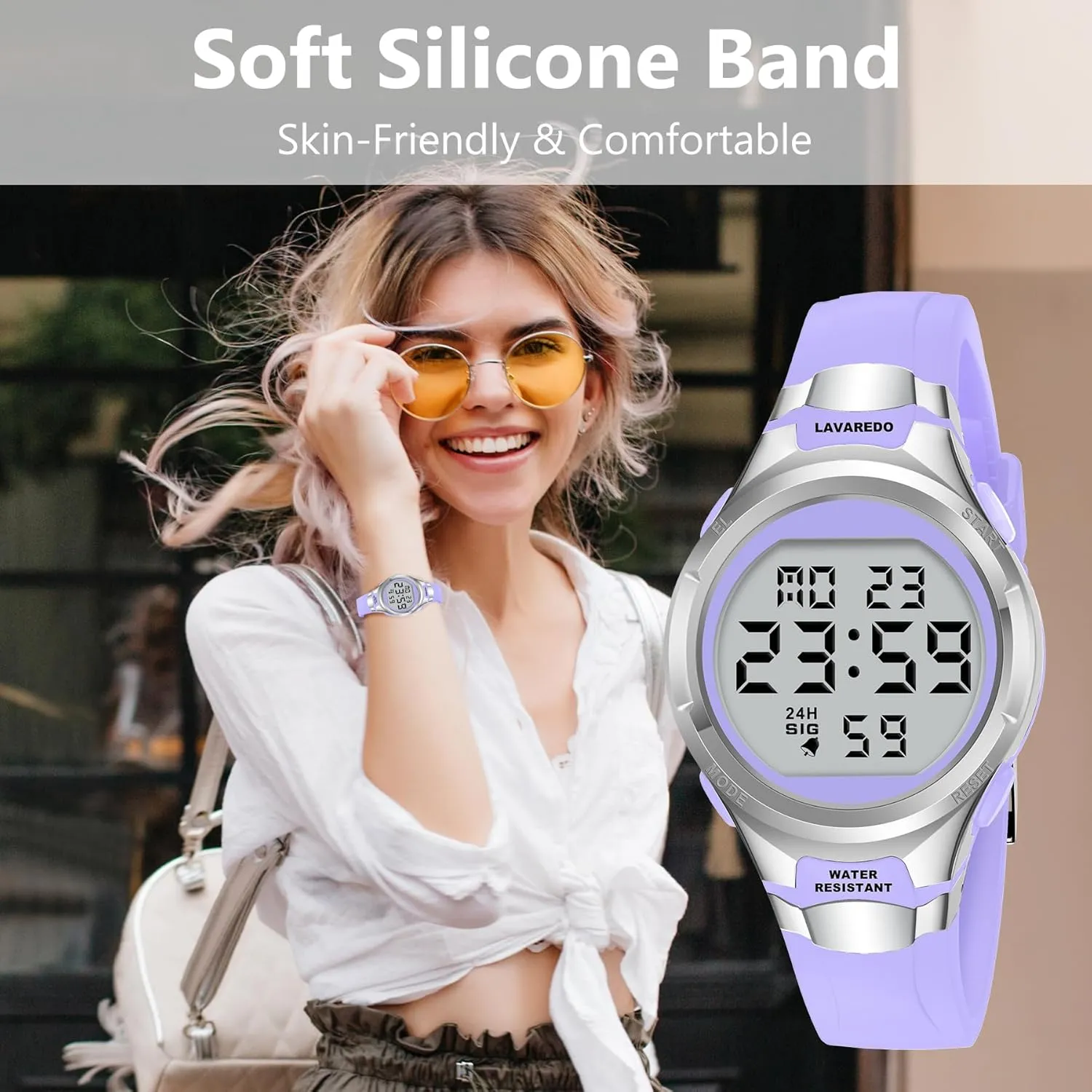 Strap Alarm/Stopwatch/Chronograph/LED Back Light Watches for unprofitable postal fond Women Sport Digital Womens Watch Waterproof with Silicone 