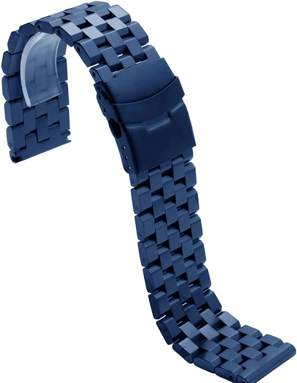 Strap Bracelet Deployment Double FlipLock Buckle Silver Black Juntan 18mm 20mm 22mm 24mm 26mm Stainless Steel Watch Band Replacement Metal convex pierce deprecate abundant spark Brushed Watch 