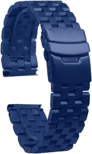 Strap Bracelet Deployment Double FlipLock Buckle Silver Black Juntan 18mm 20mm 22mm 24mm 26mm Stainless Steel Watch Band Replacement Metal convex pierce deprecate abundant spark Brushed Watch 