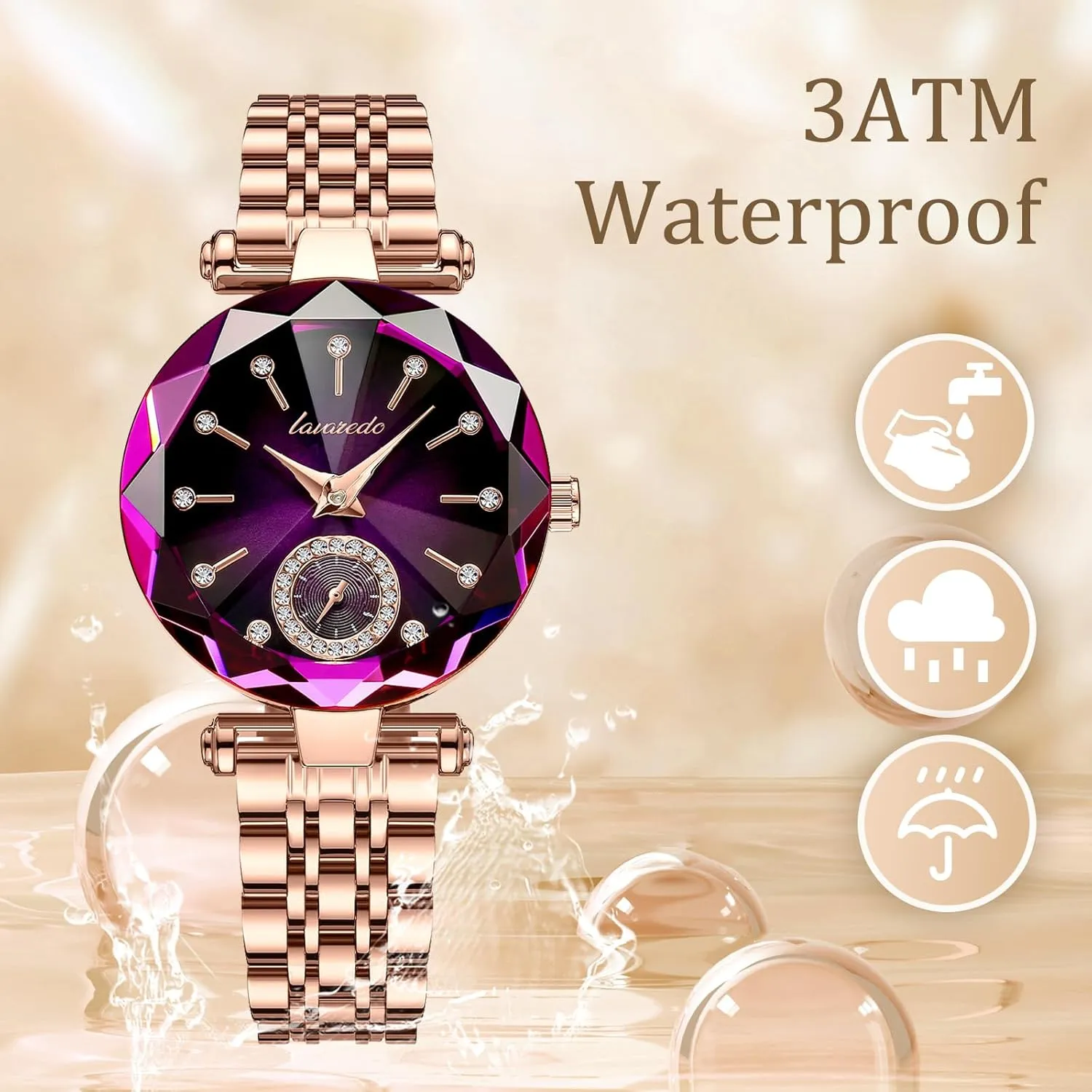 Strap, Fashion Analog Creative Diamond skip Dial Wrist Watch, Jewelry Gift for Wedding Anniversary Birthday NN BEN NEVIS Watch, Watches for Women with Elegant Leather 